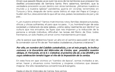 Carta-invitación Cabildo S. I. Catedral de Zamora